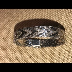 Vintage Sterling silver Herringbone bracelet